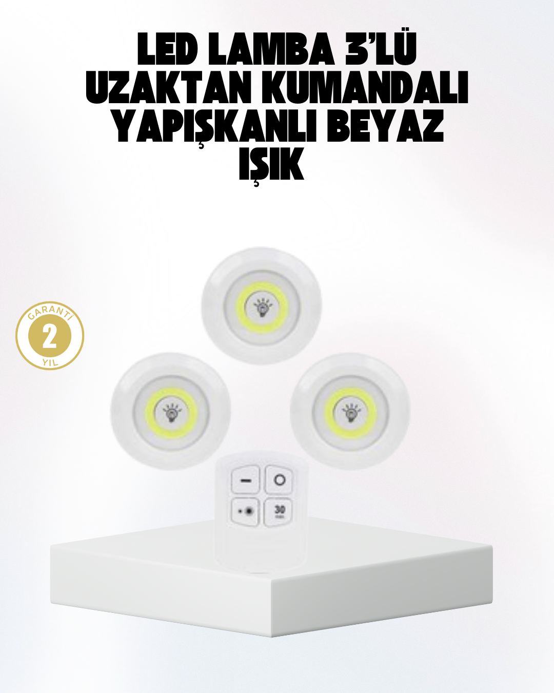 Kablosuz Gün Işığı 3’lü LED Spot Lamba Kumandalı - Lisinya Kablosuz Gün Işığı 3’lü LED Spot Lamba Kumandalı - Lisinya