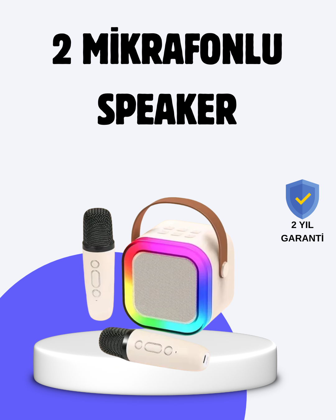 Taşınabilir Bluetooth Karaoke Hoparlör – 2400 mAh Batarya - Lisinya Taşınabilir Bluetooth Karaoke Hoparlör – 2400 mAh Batarya - Lisinya