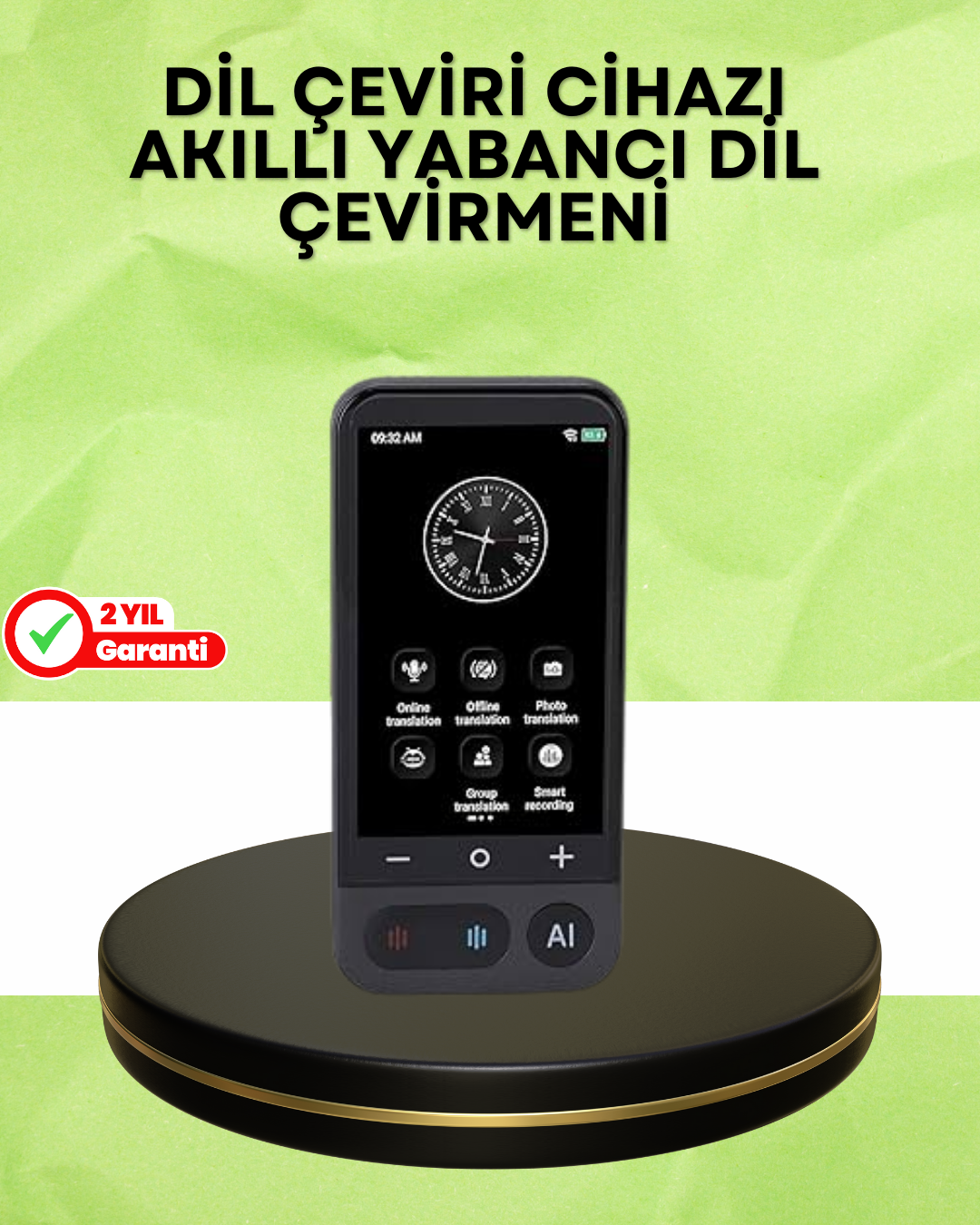 4.0 İnç Dokunmatik Ekranlı Akıllı Çeviri Cihazı - Lisinya