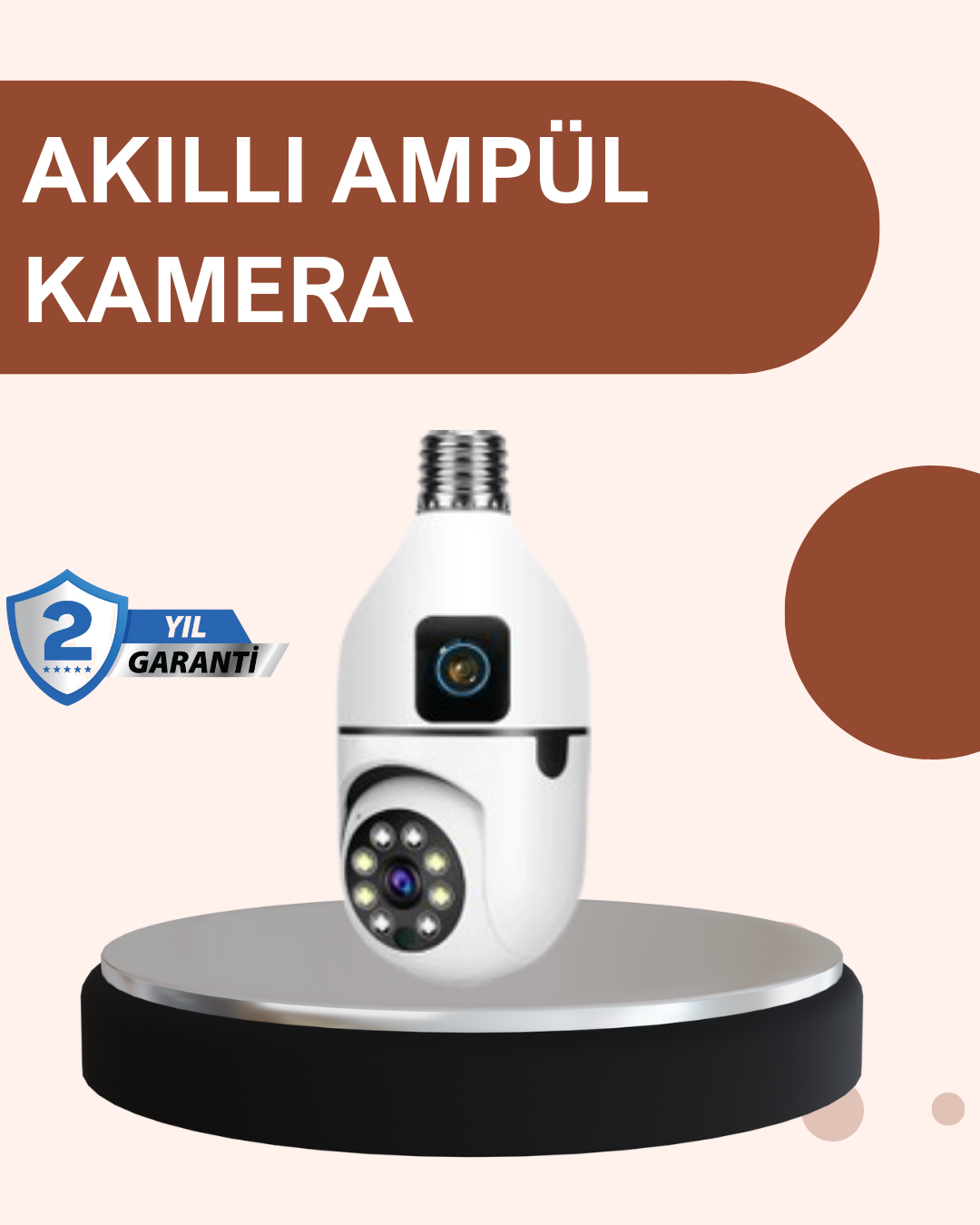 2’si 1 Arada Güvenlik Kamerası ve Sel Işığı – Kablosuz Akıllı Kamera - Lisinya