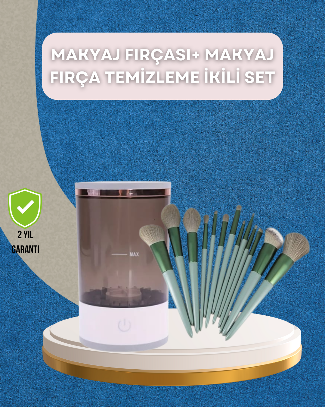 13 Parça Makyaj Fırça Seti + Otomatik Fırça Temizleyici - Lisinya 13 Parça Makyaj Fırça Seti + Otomatik Fırça Temizleyici - Lisinya