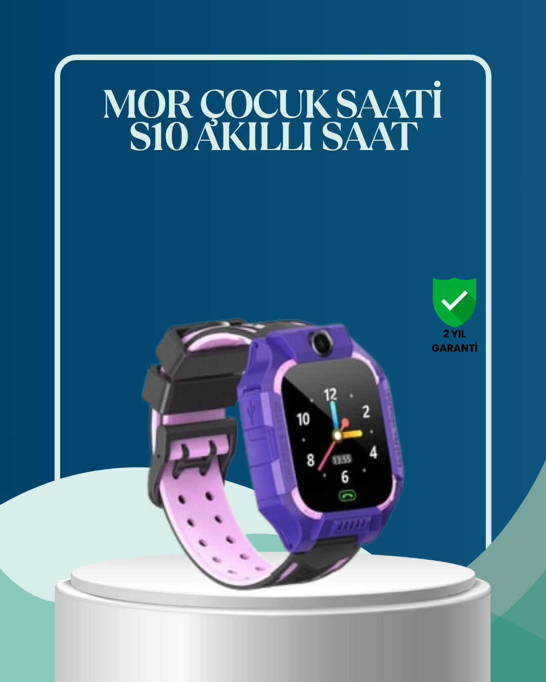 S10 Mor Çocuk Takip Saati Elektronik Bariyer ve Sesli Mesaj Destekli - Lisinya