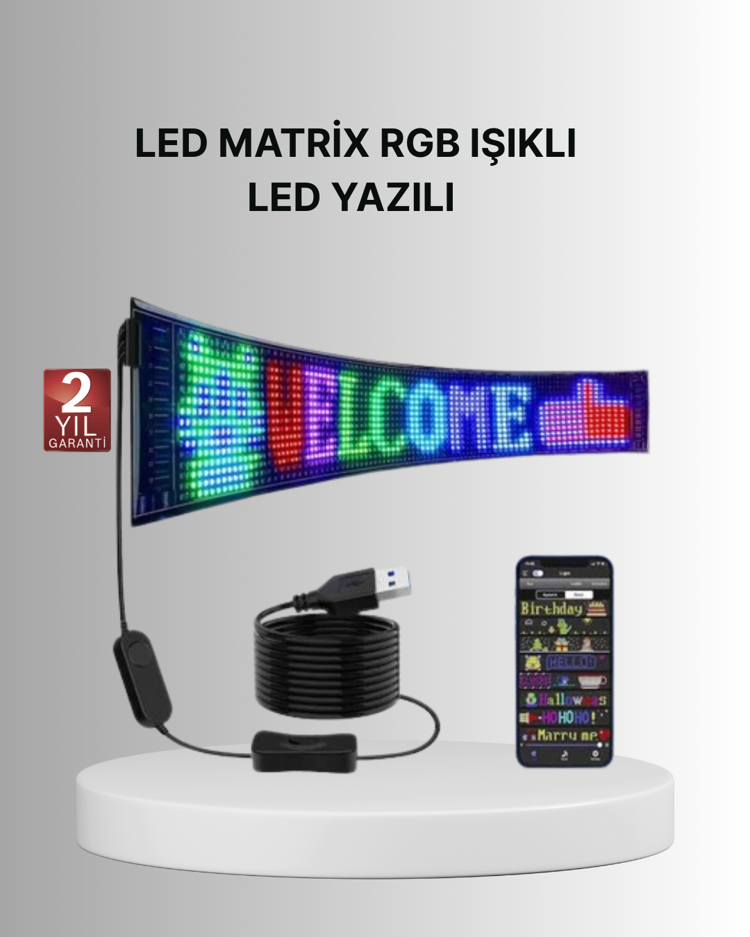 Gece Kullanıma Uygun Pixel RGB LED Panel Estetik Atmosfer Işığı - Lisinya Gece Kullanıma Uygun Pixel RGB LED Panel Estetik Atmosfer Işığı - Lisinya