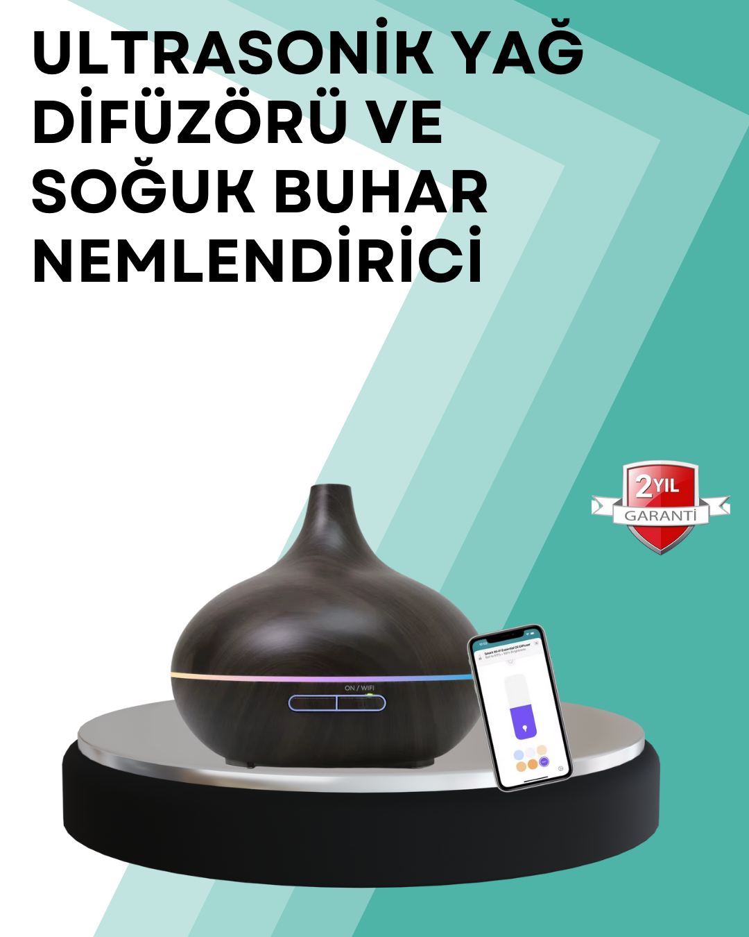 Büyük Su Hazneli Ultrasonik Difüzör ve Oda Nemlendirici - Lisinya
