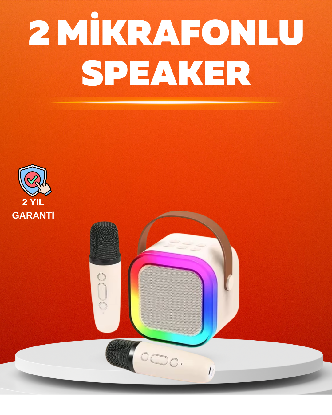 Ses Efektli Mikrofonlu Kablosuz Karaoke Sistemi - Lisinya