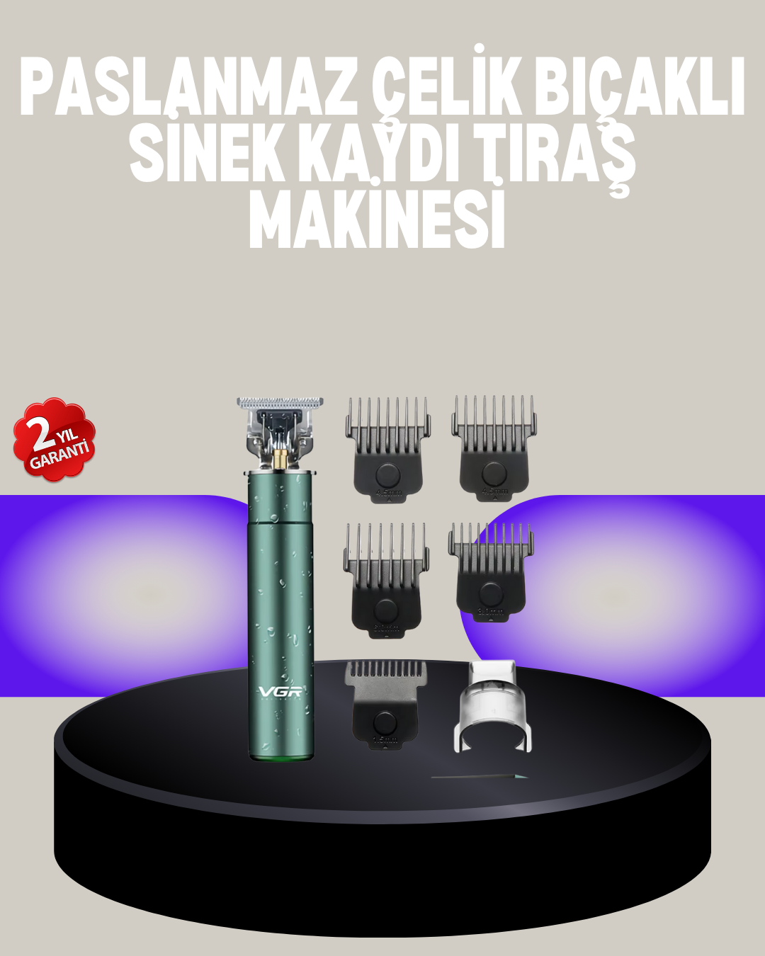 4 Limit Taraklı IPX5 Su Geçirmez Saç Kesme Makinesi - Lisinya