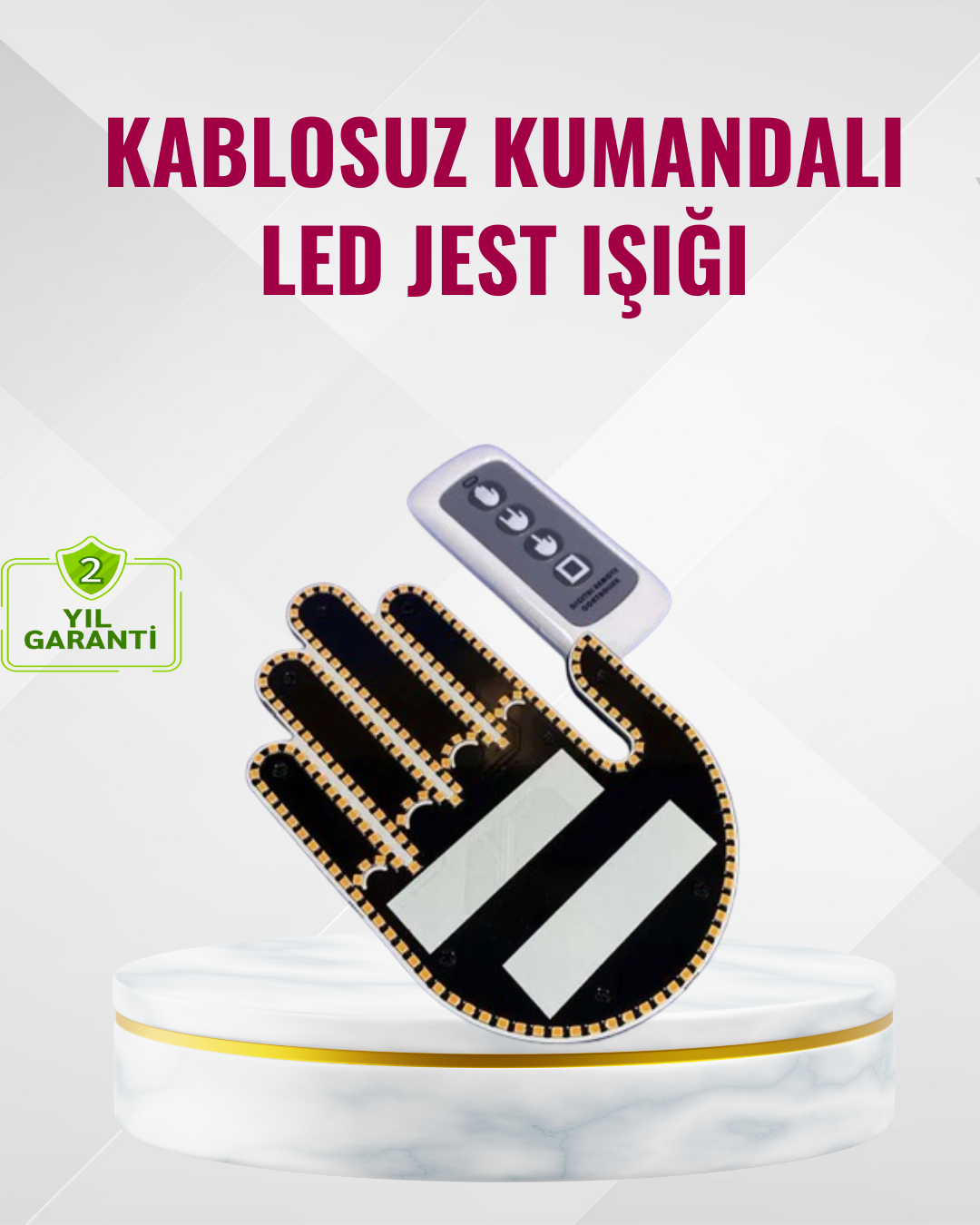 Naylon Bantlı Kolay Montajlı Araç Jest Işığı - Lisinya Naylon Bantlı Kolay Montajlı Araç Jest Işığı - Lisinya