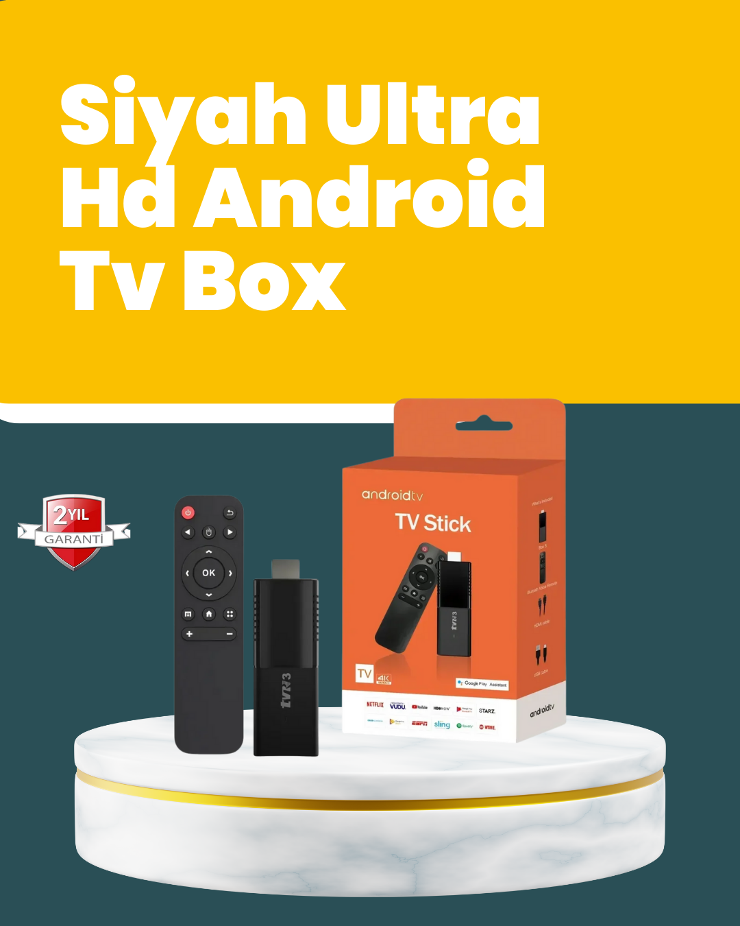 Android TV Stick WiFi ve Bluetooth Bağlantılı - Lisinya Android TV Stick WiFi ve Bluetooth Bağlantılı - Lisinya