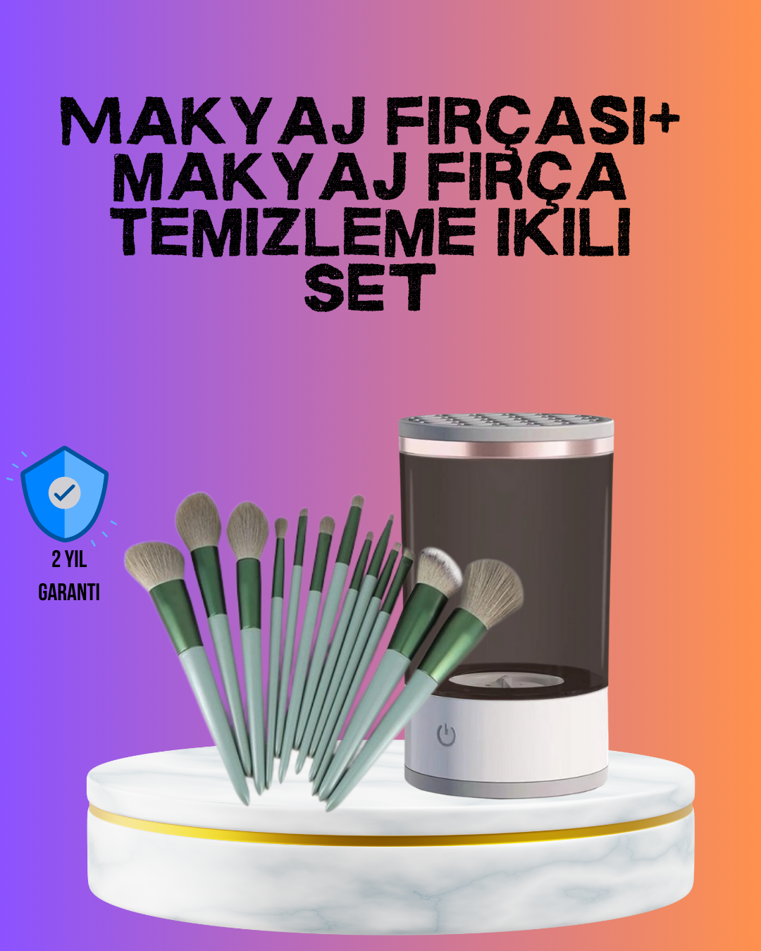 USB Şarjlı Makyaj Fırçası Temizleyici + Profesyonel Fırça Seti - Lisinya USB Şarjlı Makyaj Fırçası Temizleyici + Profesyonel Fırça Seti - Lisinya