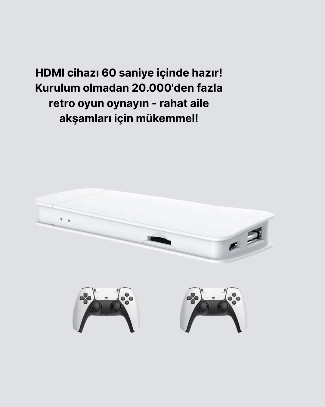 20.000 Yüklü Oyunlu Kablosuz Retro Oyun Konsolu 4K Destekli - Lisinya