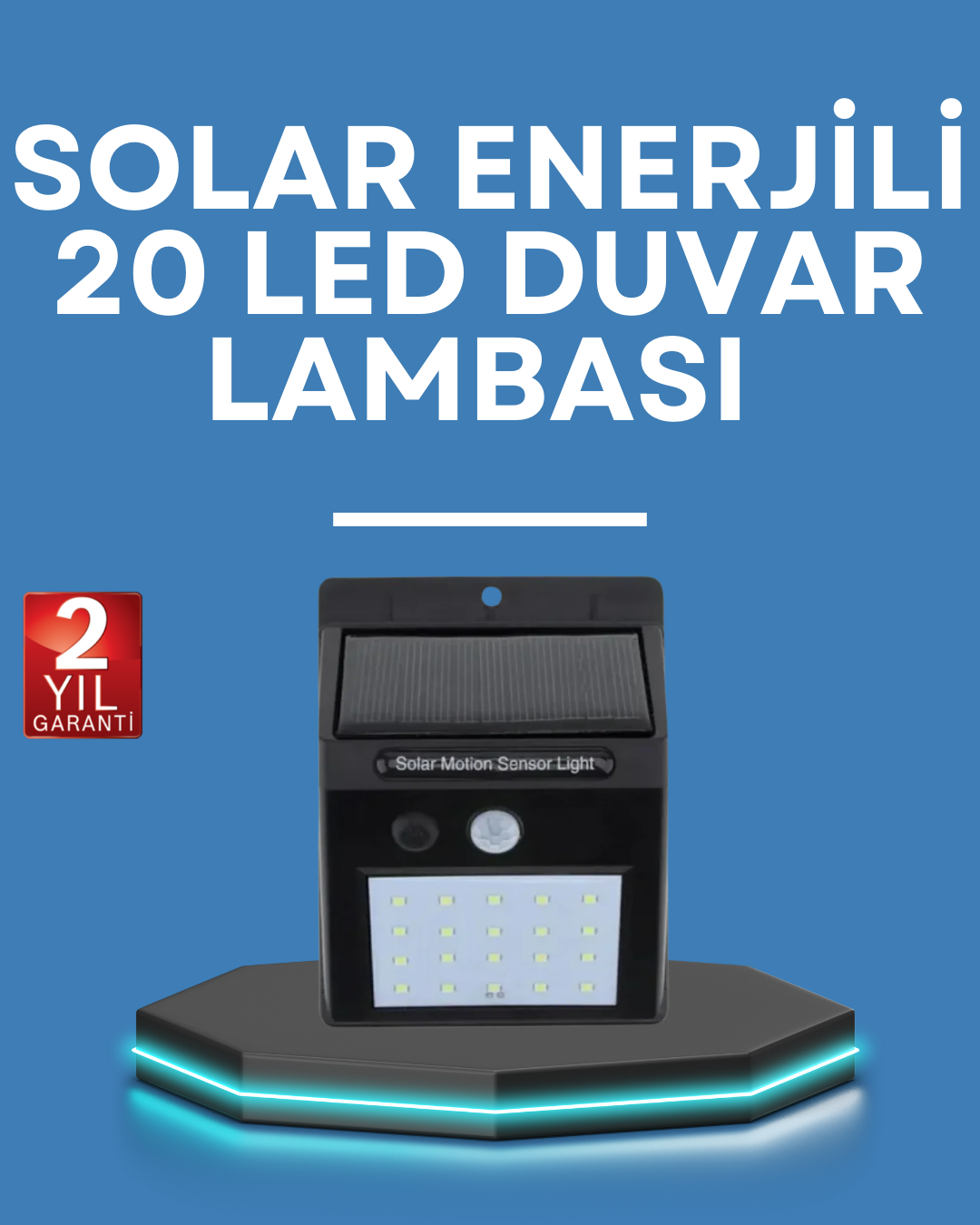 Hareket Algılamalı Solar LED Güvenlik Lambası - Lisinya Hareket Algılamalı Solar LED Güvenlik Lambası - Lisinya