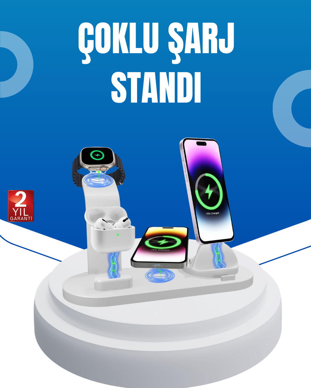 Aşırı Şarj Koruması Sunan Kablosuz Şarj Cihazı - Lisinya