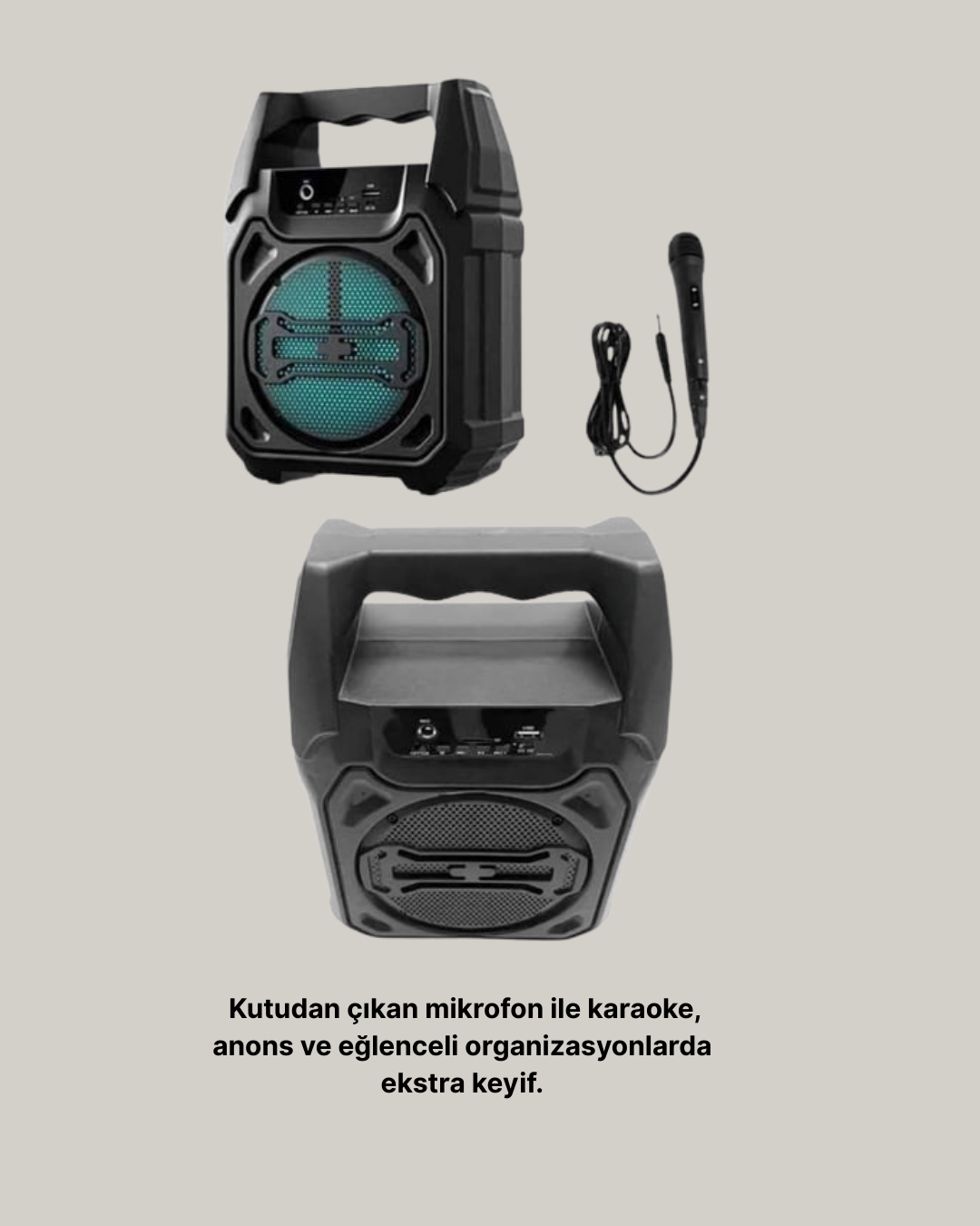 15W Güçlü Ses Çıkışlı Bluetooth Hoparlör FM Radyo ve Mikrofon Destekli - Lisinya 15W Güçlü Ses Çıkışlı Bluetooth Hoparlör FM Radyo ve Mikrofon Destekli - Lisinya