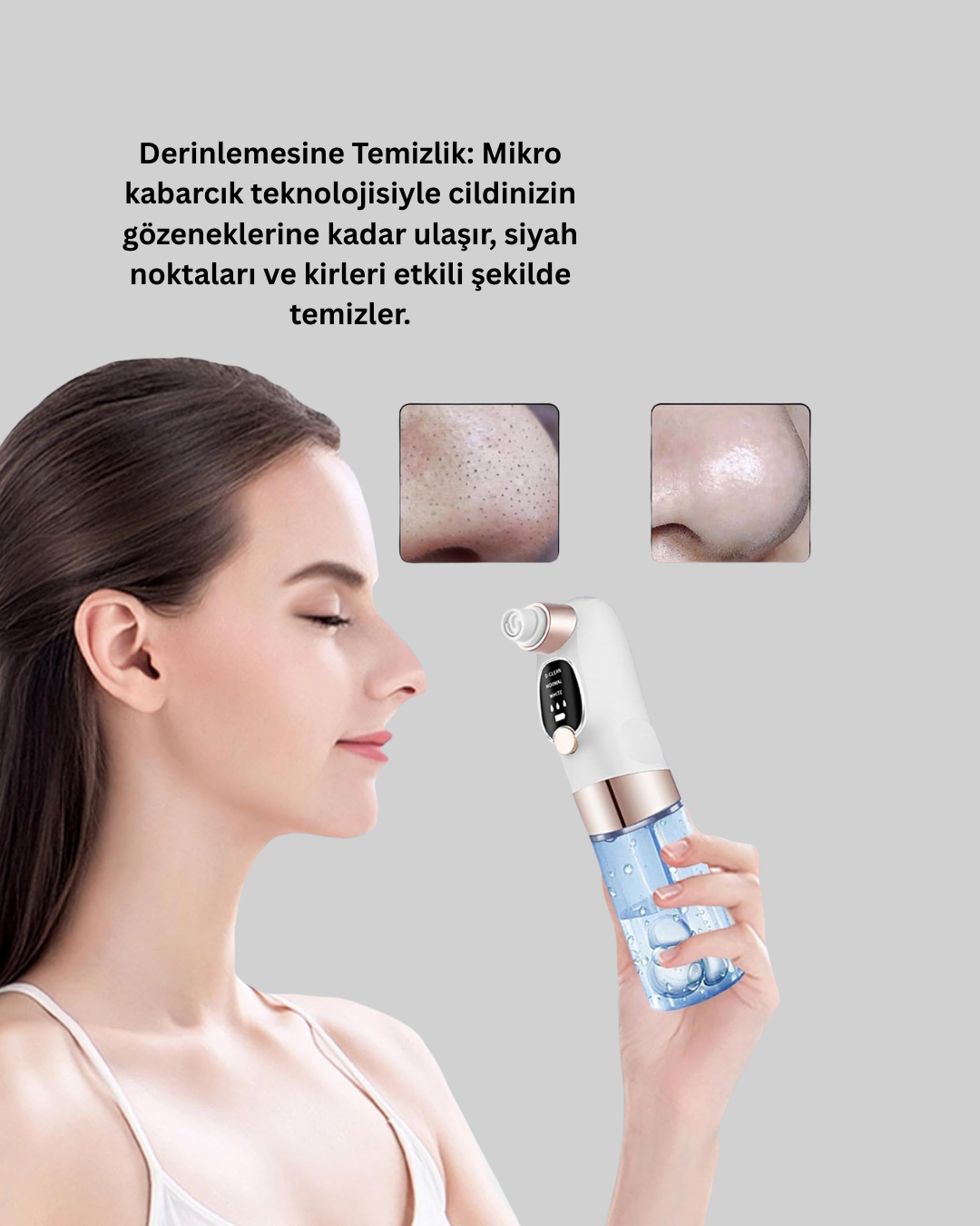 Evde Kolay Kullanım İçin Şarjlı Siyah Nokta Temizleme Aleti - Lisinya