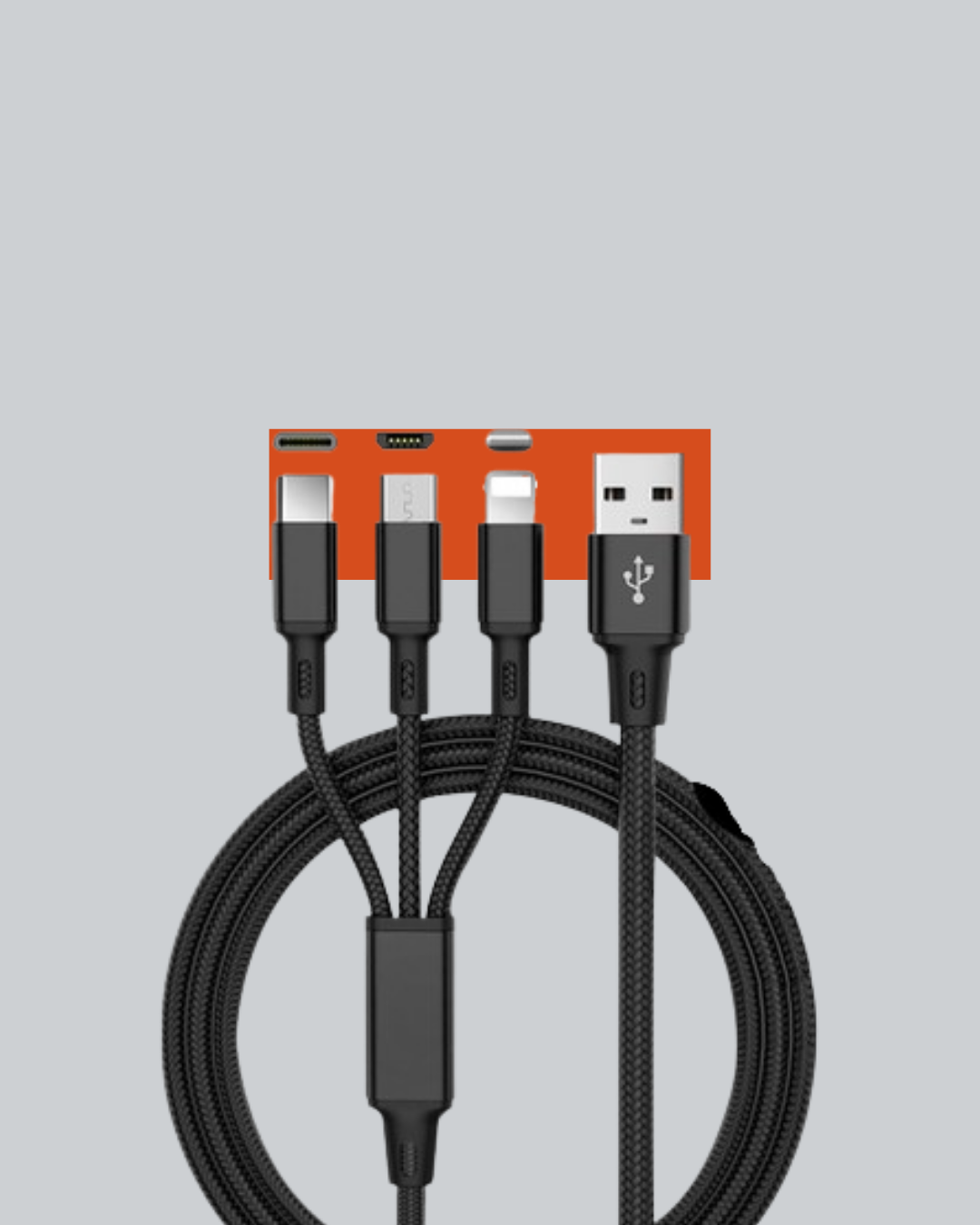 3’ü 1 Arada Hızlı Şarj Kablosu – iOS Android Type-C Uyumlu - Lisinya