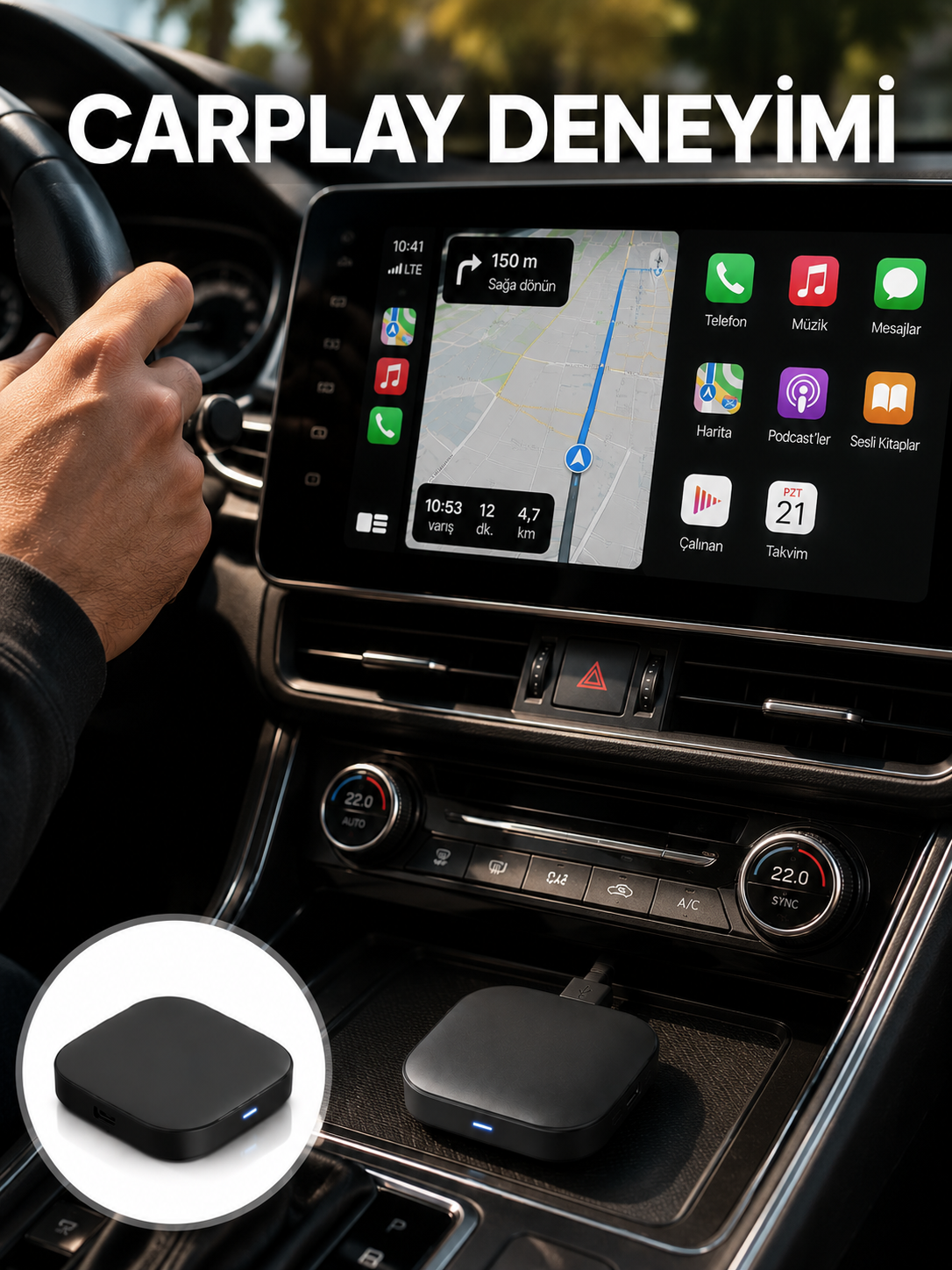 Çift Bant WiFi Android Auto Kablosuz Bağlantı Cihazı - Lisinya Çift Bant WiFi Android Auto Kablosuz Bağlantı Cihazı - Lisinya