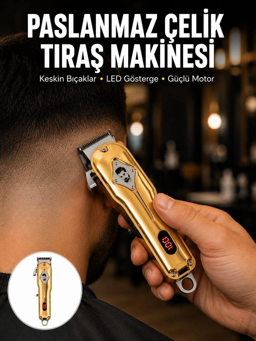 1800 mAh Bataryalı Uzun Kullanım Süreli Şarjlı Tıraş Makinesi - Lisinya 1800 mAh Bataryalı Uzun Kullanım Süreli Şarjlı Tıraş Makinesi - Lisinya