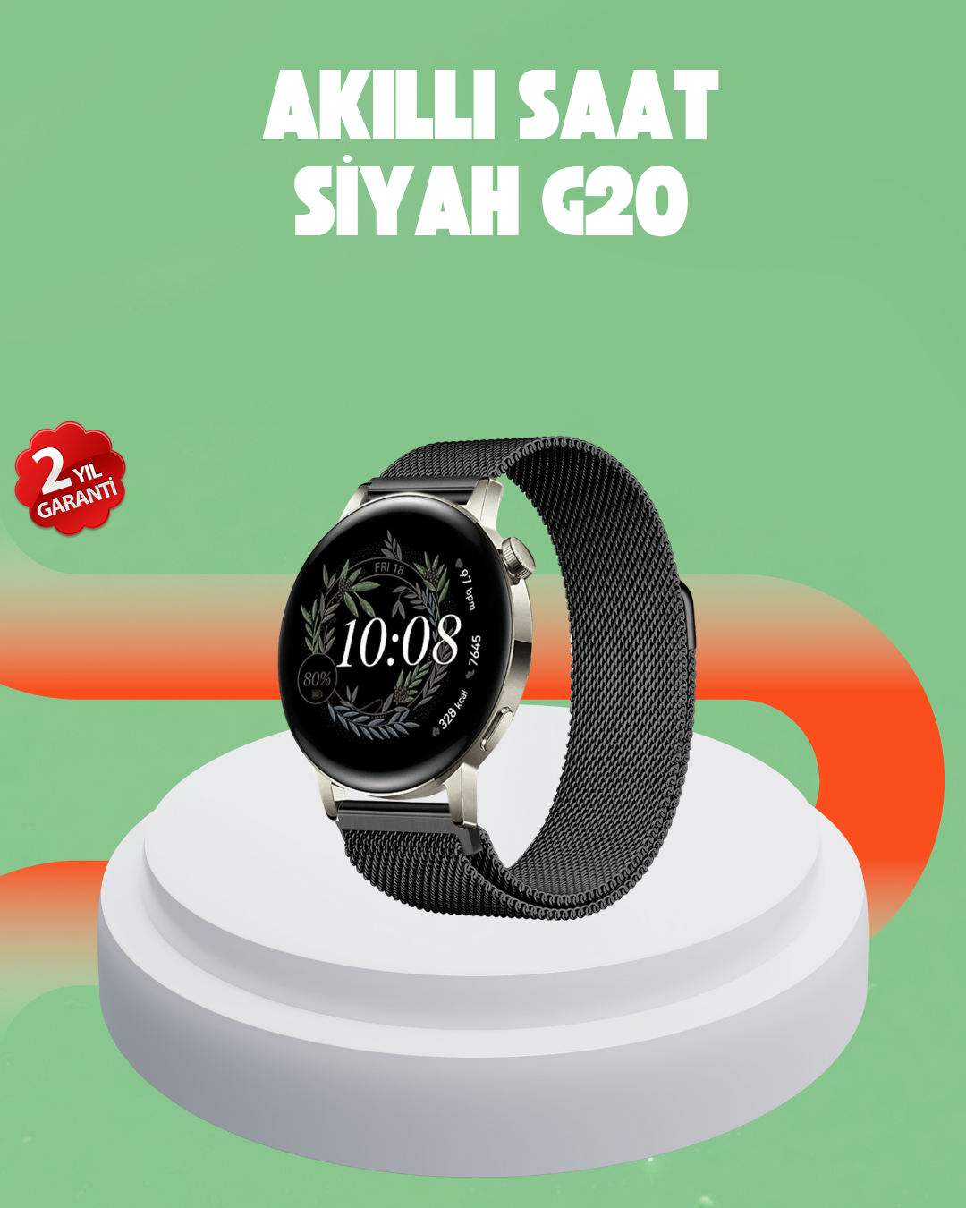 Akıllı Saat – Dokunmatik Ekran, Kalp Atışı ve Spor Takibi - Lisinya