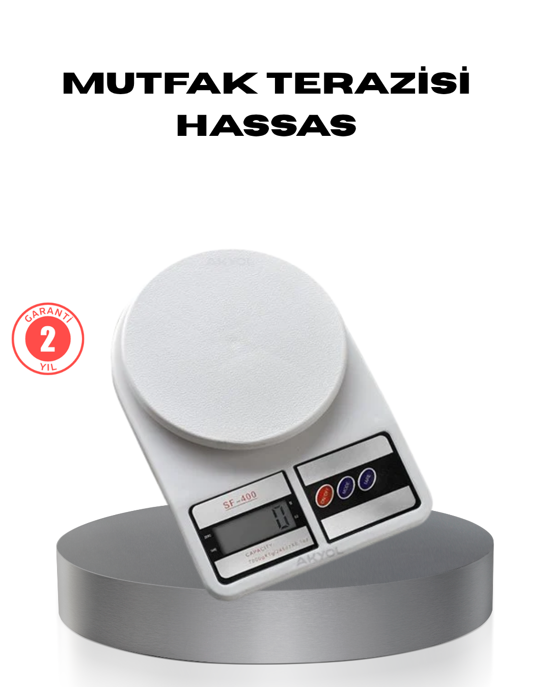 Hassas Dijital Mutfak Tartısı – 1g Doğruluk, LCD Ekran, Otomatik Kapanma - Lisinya