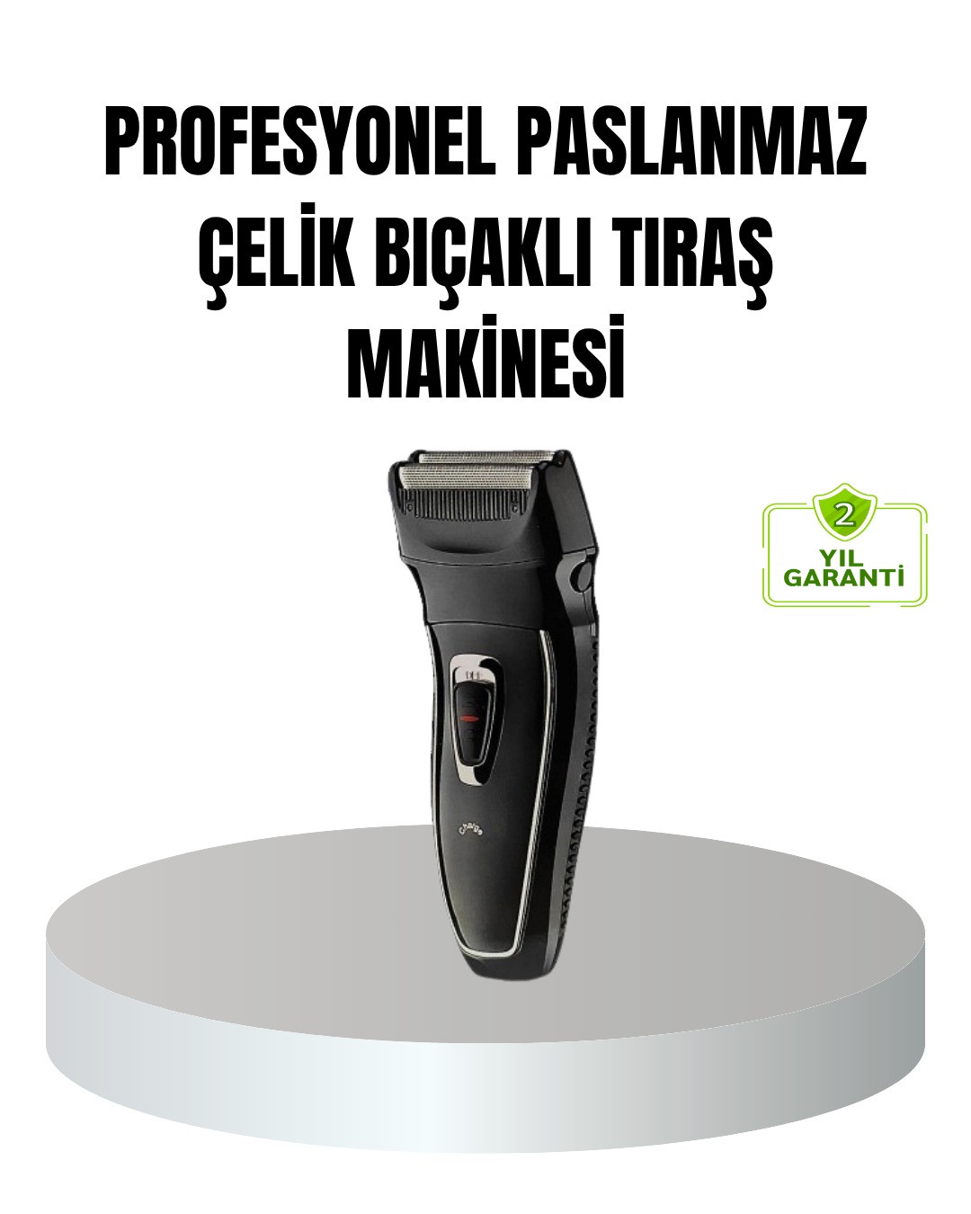 Profesyonel Şarjlı Saç ve Sakal Tıraş Makinesi – Çelik Bıçaklı, Ayarlanabilir Başlıklı, Kablosuz - Lisinya