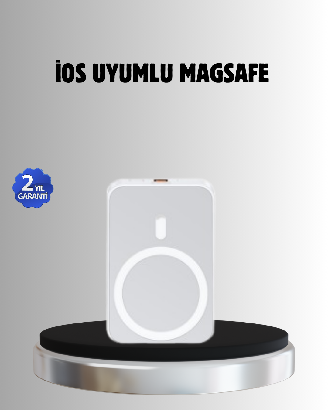 MagSafe Battery Pack – Kablosuz Hızlı Şarj, Kompakt ve Taşınabilir Güç Bankası - Lisinya