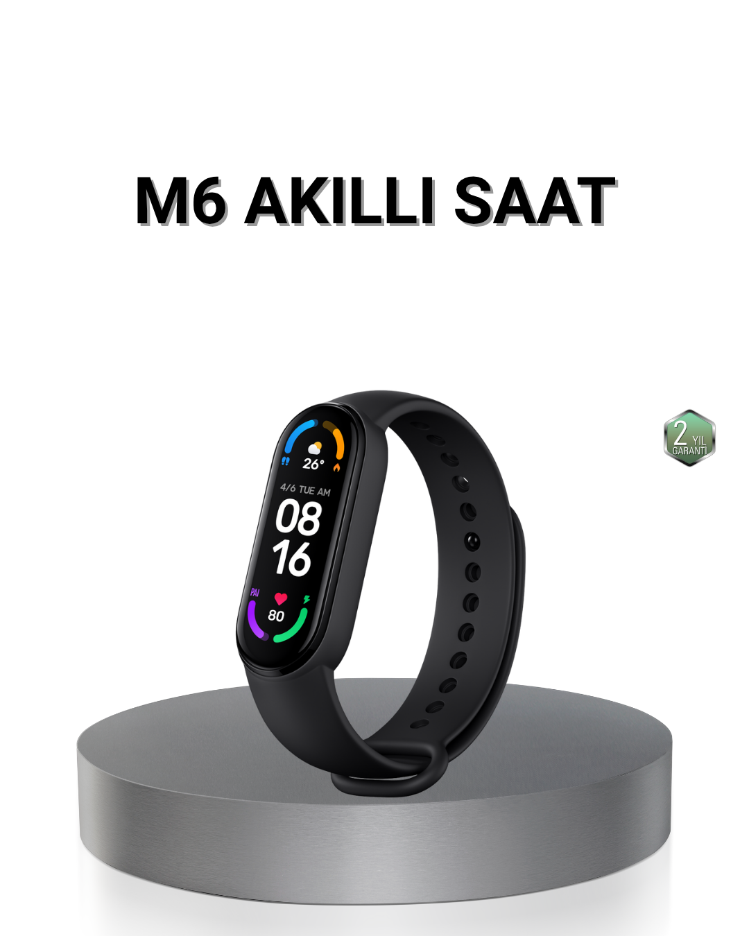 Akıllı Bileklik – Kalp Atış, Uyku ve Adım Takibi, IP67 Su Geçirmez - Lisinya