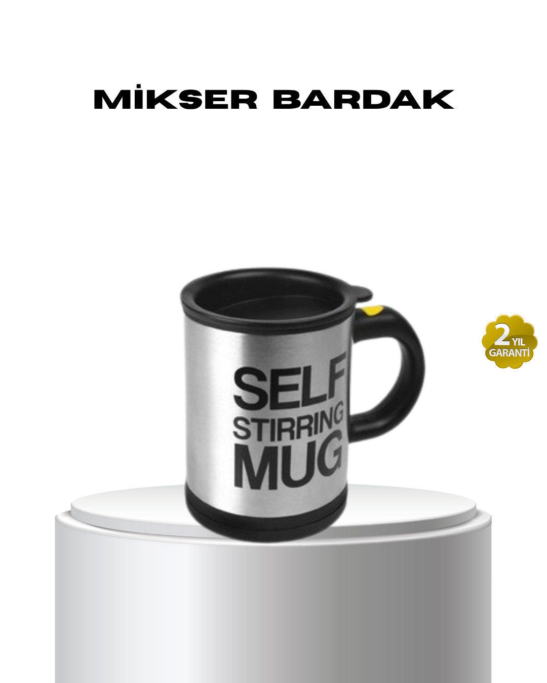 Paslanmaz Çelik Kendi Kendini Karıştıran Akıllı Kupa – Isı Yalıtımlı - Lisinya