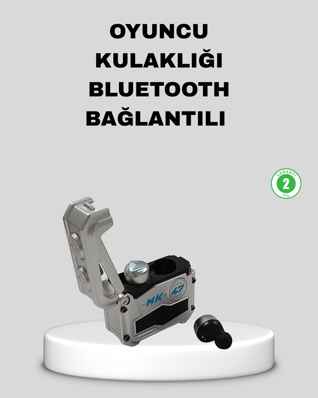 IPX5 Su Geçirmez Kablosuz Bluetooth Kulaklık – Powerbank Şarj Kutulu, Düşük Gecikmeli Oyun Modu - Lisinya