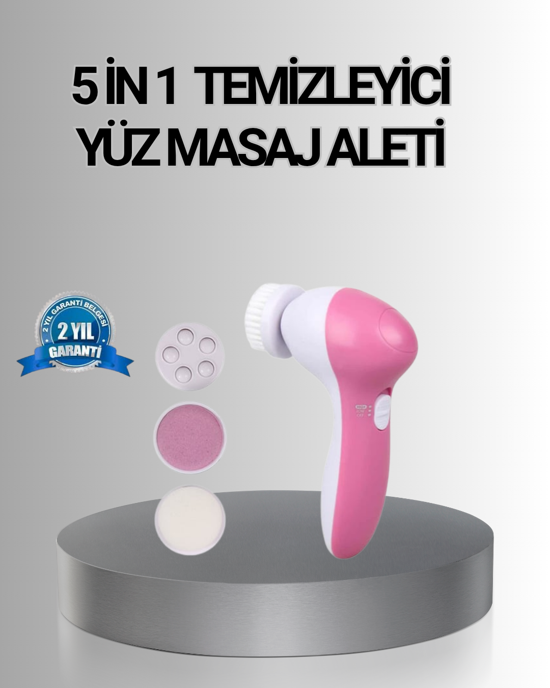 5 Başlıklı Yüz Masaj Aleti – Cilt Temizleme, Peeling, Siyah Nokta ve Gözenek Bakımı - Lisinya 5 Başlıklı Yüz Masaj Aleti – Cilt Temizleme, Peeling, Siyah Nokta ve Gözenek Bakımı - Lisinya
