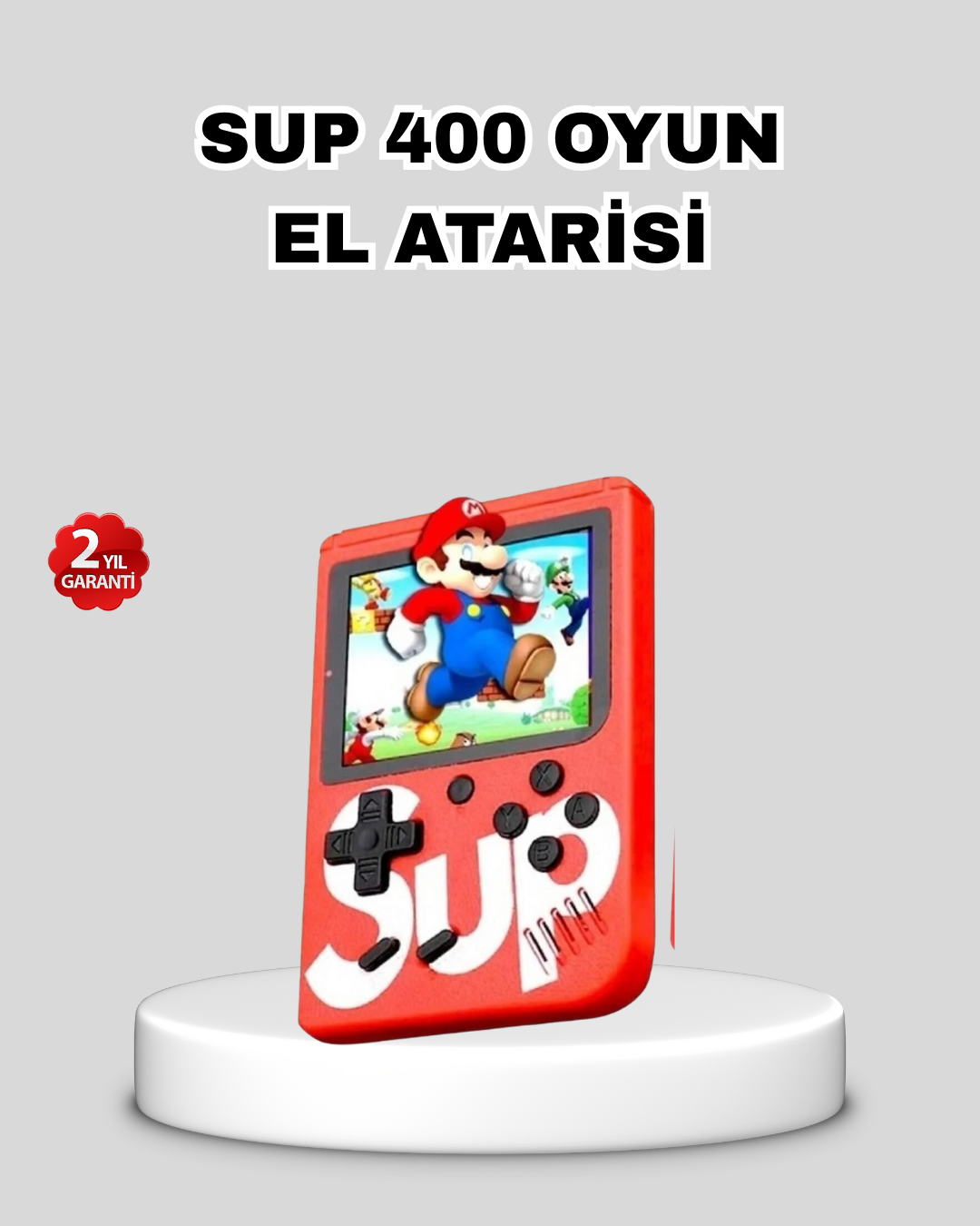 SUP Retro El Konsolu – 500 Oyun, 2 Oyunculu, 3 İnç Ekran, Taşınabilir Şarjlı Atari - Lisinya