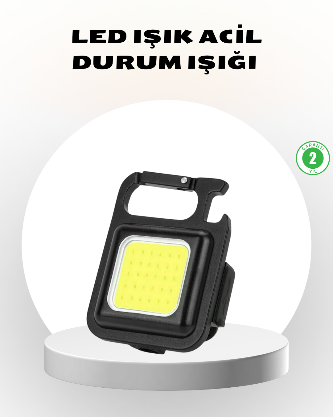 Süper Parlak 800 Lümen LED Fener – USB Şarjlı, 3 Işık Modlu, Mini Taşınabilir ve Anahtarlık Tipi - Lisinya