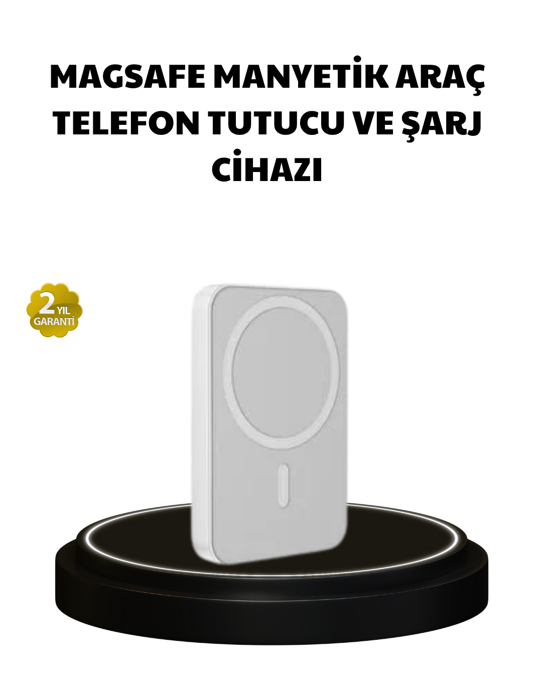 Manyetik Kablosuz Powerbank – iPhone 12/13/14/15 Uyumlu, Hızlı Şarjlı, Ultra Hafif - Lisinya