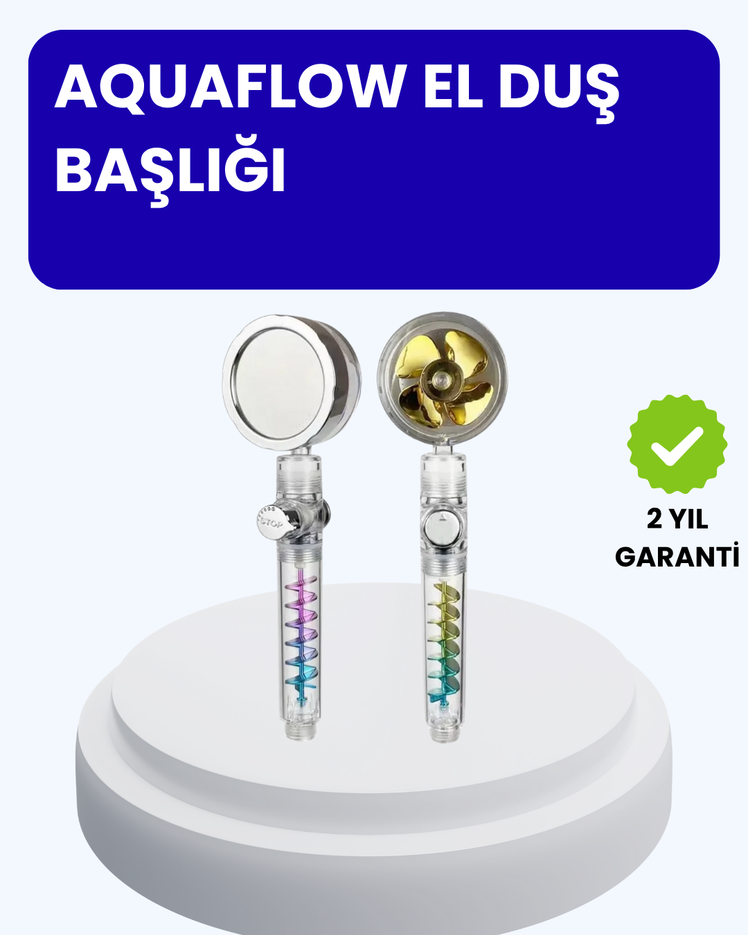 Sağanak Yağmur Etkili El Duşu – Start Stop Tuşlu Su Tasarruflu - Lisinya