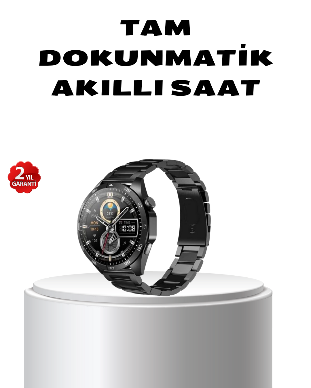 Bluetooth Akıllı Saat – Nabız, Adım Sayar, Uyku Takibi ve Spor Modlarıyla Akıllı Yaşam Asistanı - Lisinya