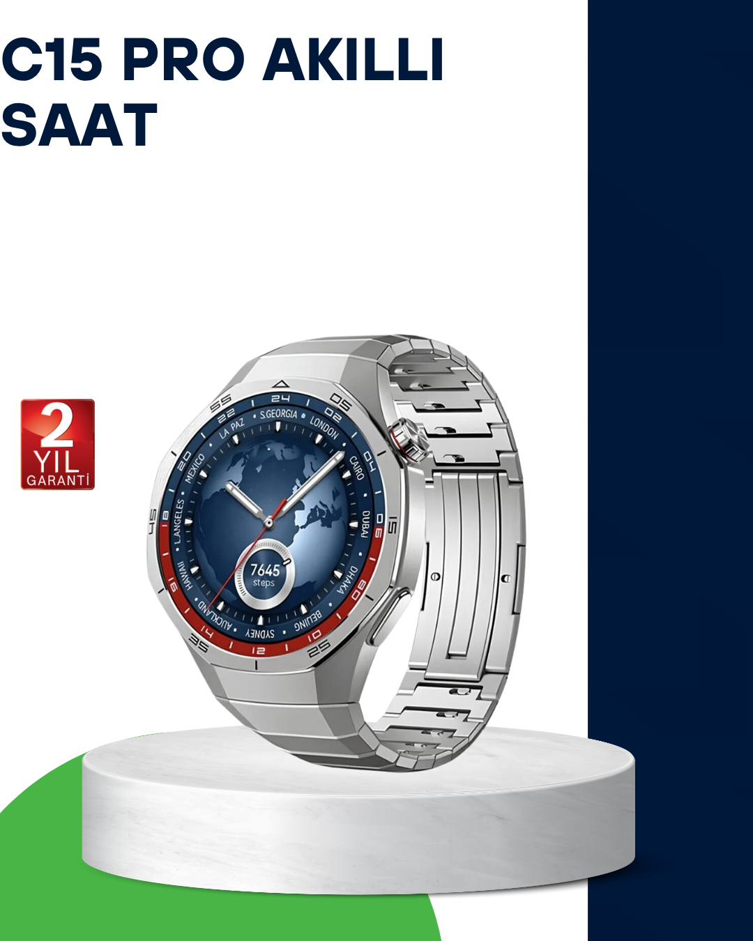 Nabız Ölçerli Suya Dayanıklı Akıllı Saat - Lisinya