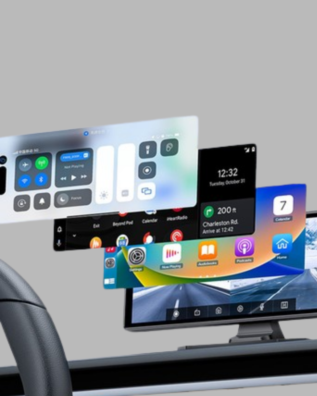 Renault Megane, Clio, Symbol, Captur, Toyota Corolla, Yaris, C-HR, Ford Focus, Fiesta Uyumlu Kablosuz CarPlay Multimedya 10.26” Dokunmatik Ekran - Lisinya