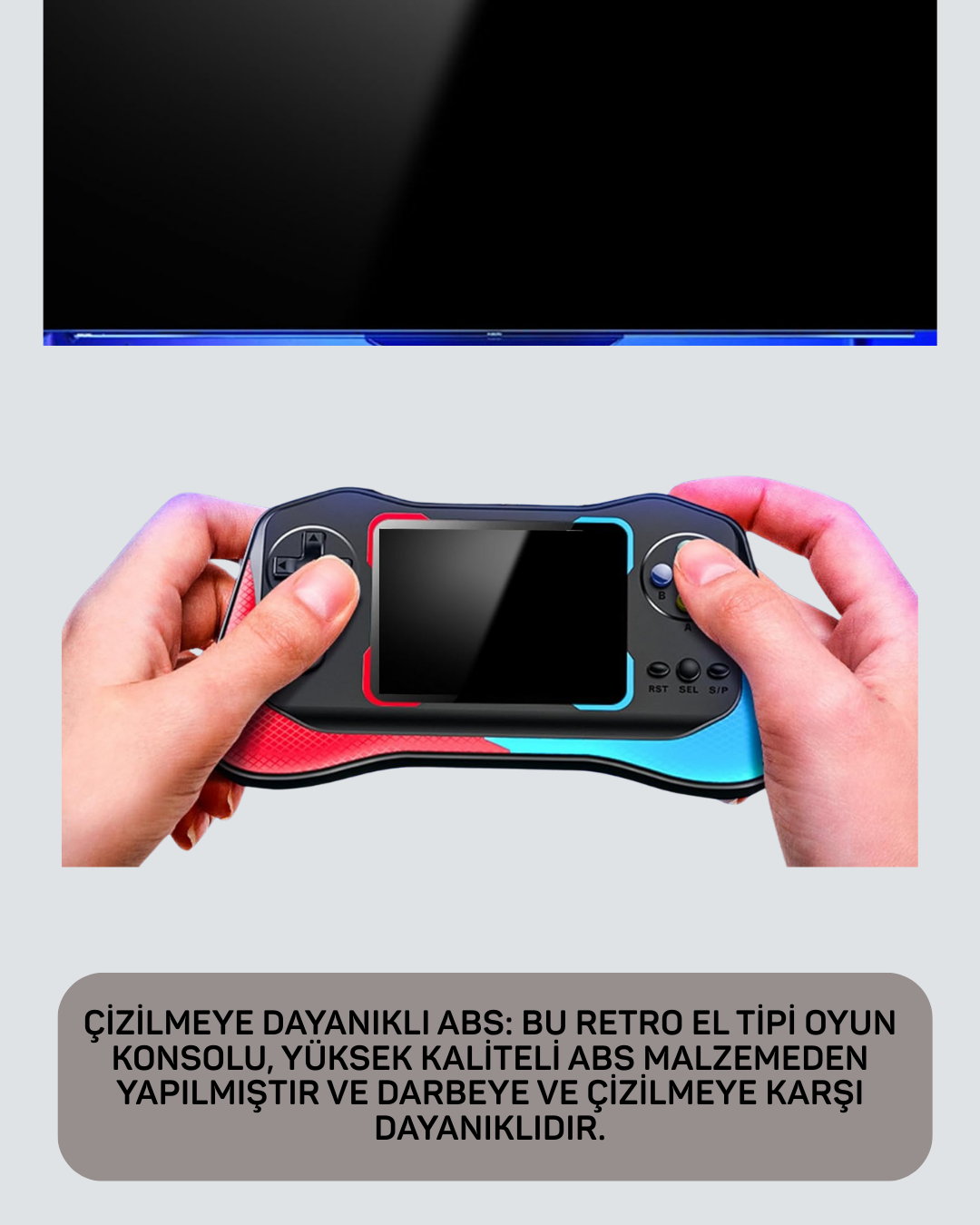 500 Oyunlu 3,5” Elde Taşınabilir Mini Oyun Konsolu – Şarjlı, TV Bağlantılı - Lisinya