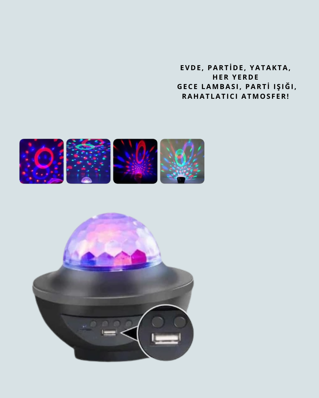 10 Renkli Kombinasyon + Breathing Light + 2 Saat Zamanlayıcılı Star Lamba - Lisinya