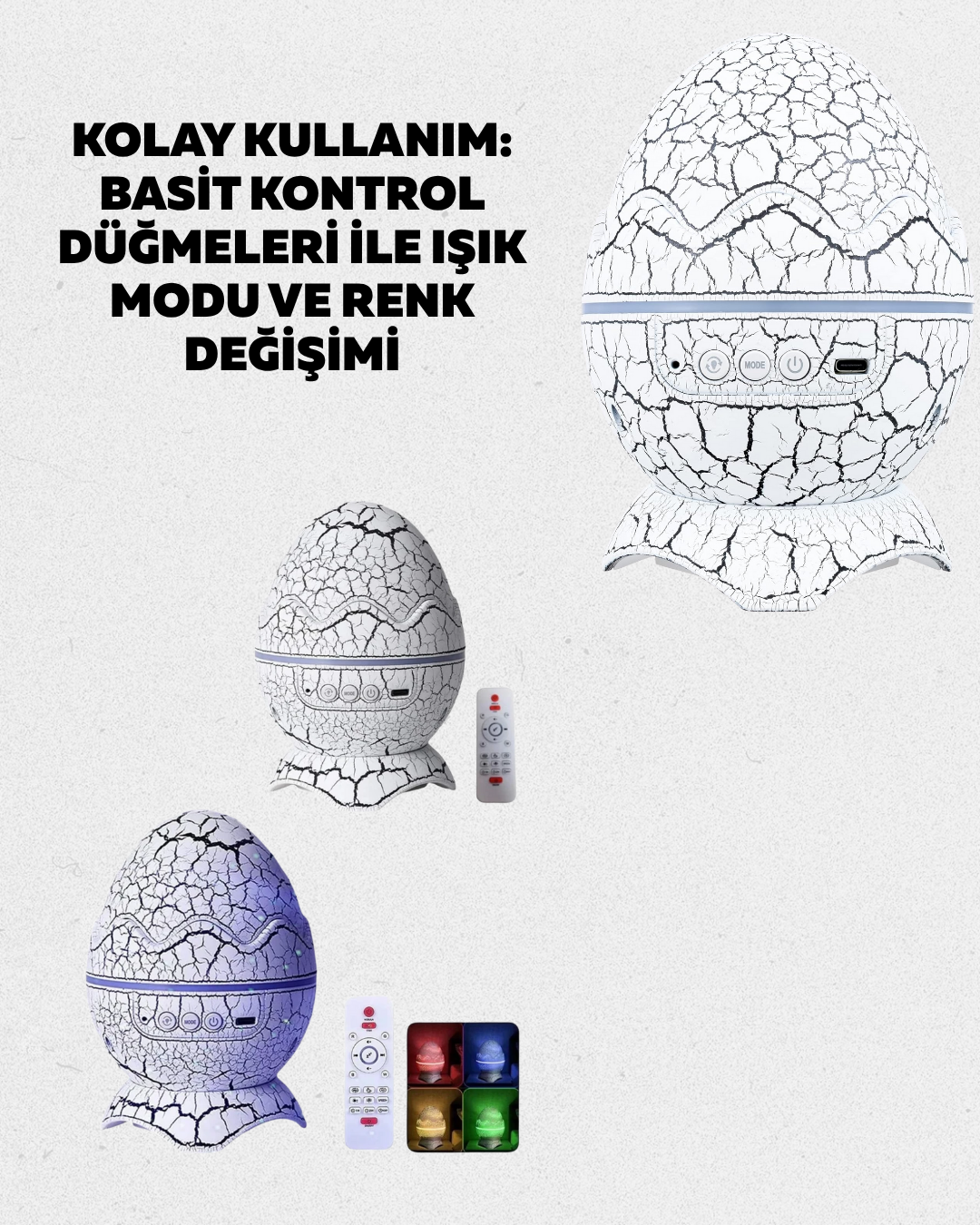 14 Renkli Nebula Yıldız Projektör + Müzik + Gürültü Cihazı + Zamanlayıcılı - Lisinya