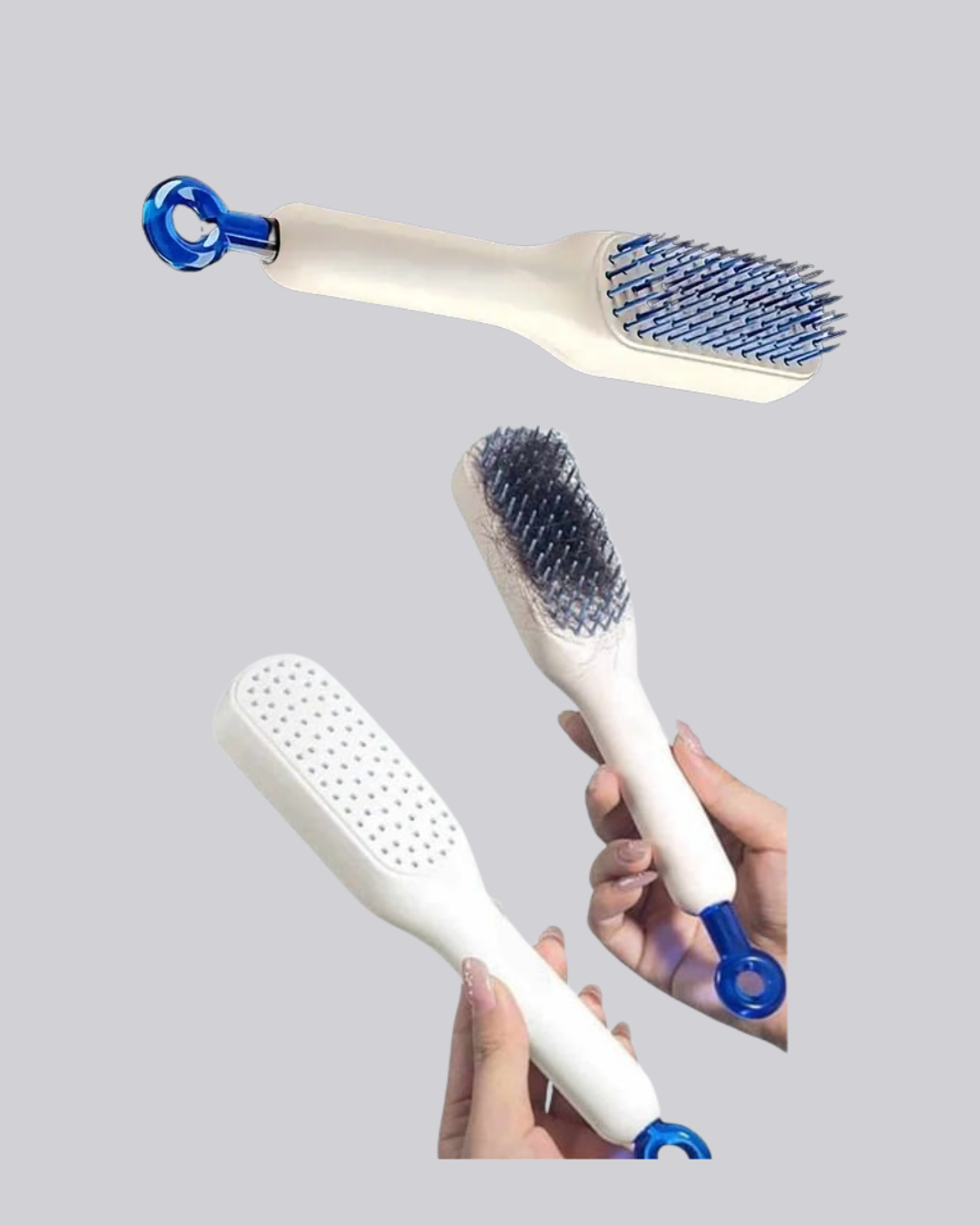 Anti-Statik Saç Tarağı – Kolay Temizlenebilir, Silikon Masaj Uçlu, Kompakt Boyut - Lisinya