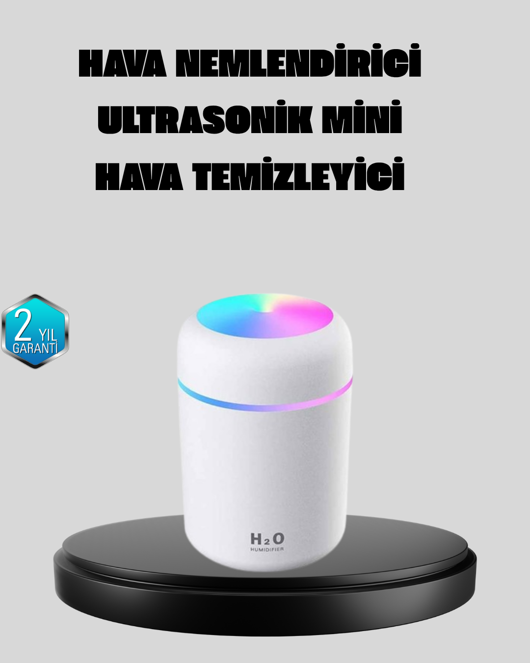Taşınabilir USB Mini Nemlendirici – LED Aydınlatmalı, Çift Püskürtme Modu - Lisinya