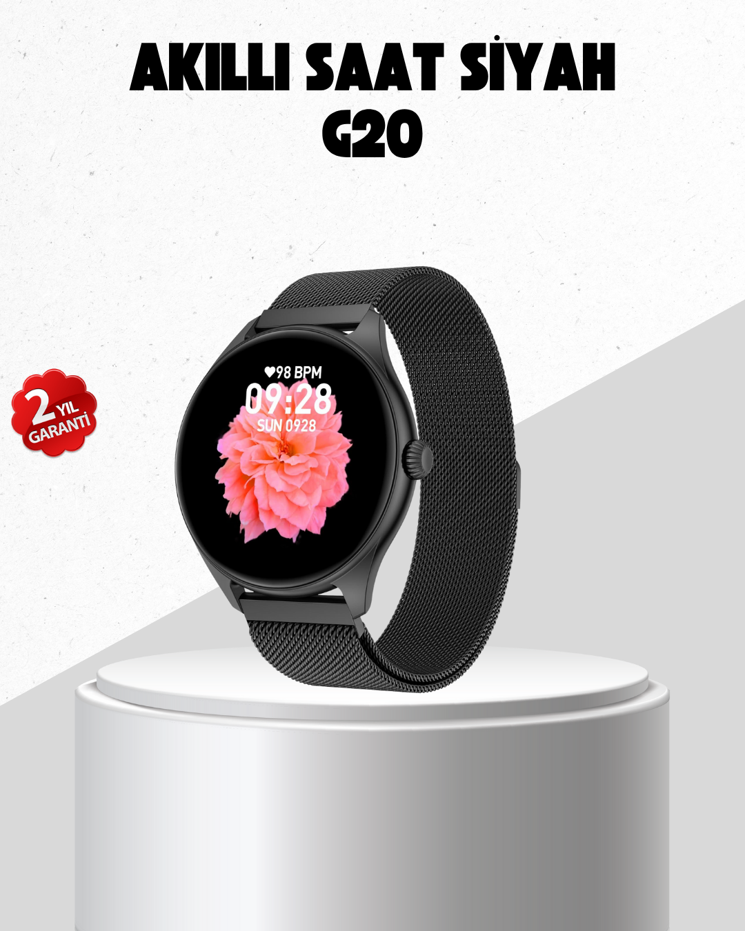 G20 Mini Akıllı Saat – iPhone & Android Uyumlu, Adım Sayar ve Uyku Takipli - Lisinya