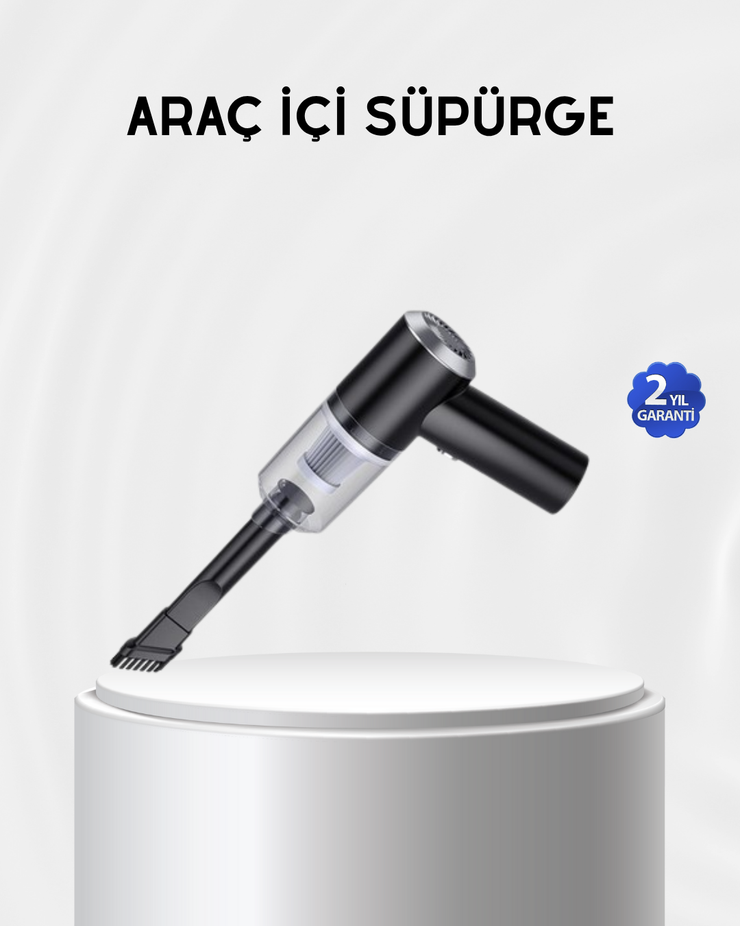 Kablosuz El Süpürgesi – Araç İçi Temizlik İçin 5500PA Güçlü Emiş, USB Şarjlı - Lisinya