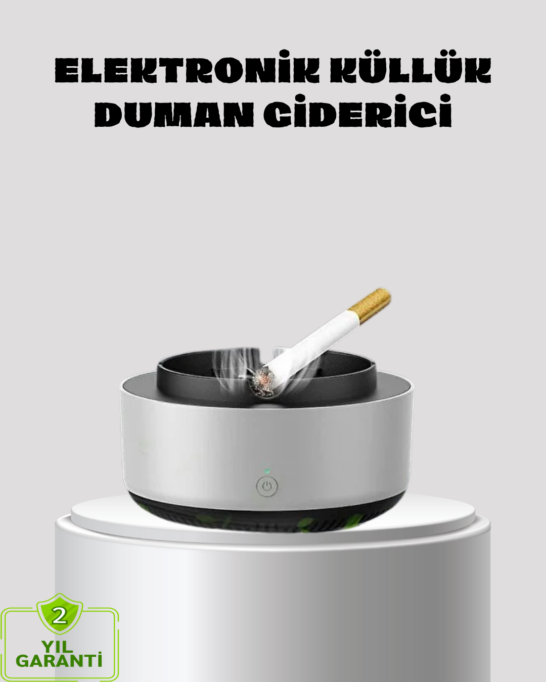 Küllük ve Hava Temizleyici 2’si 1 Arada – Sigara Kokusu Giderici, Araba ve Ofis İçin - Lisinya