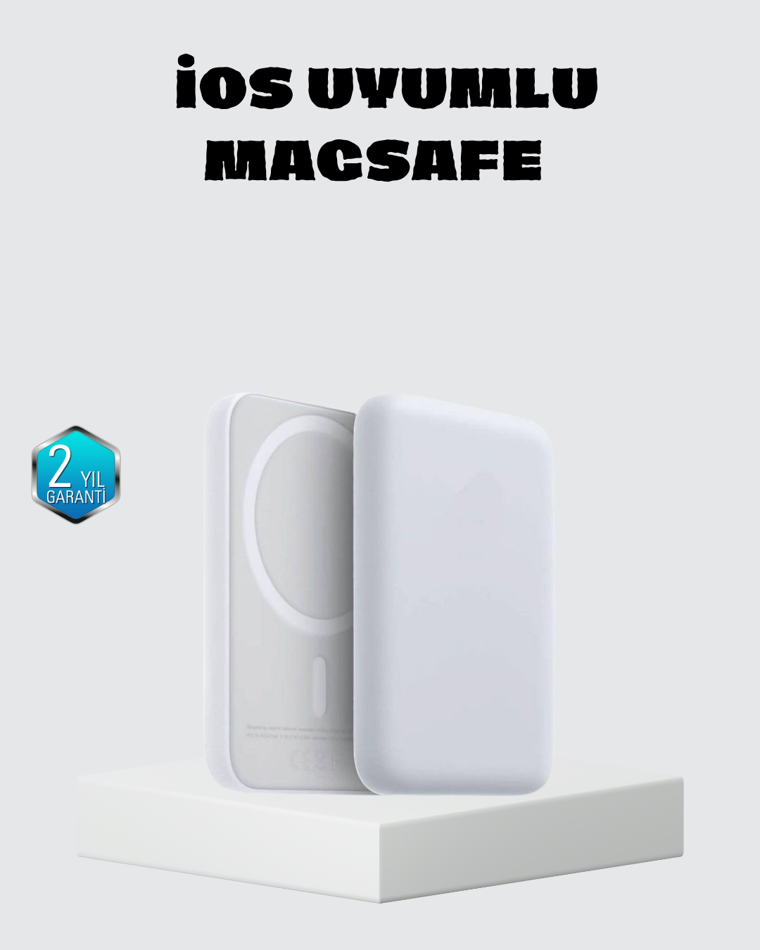 MagSafe 15W Kablosuz Hızlı Şarj, Lightning Girişli Taşınabilir Batarya - Lisinya