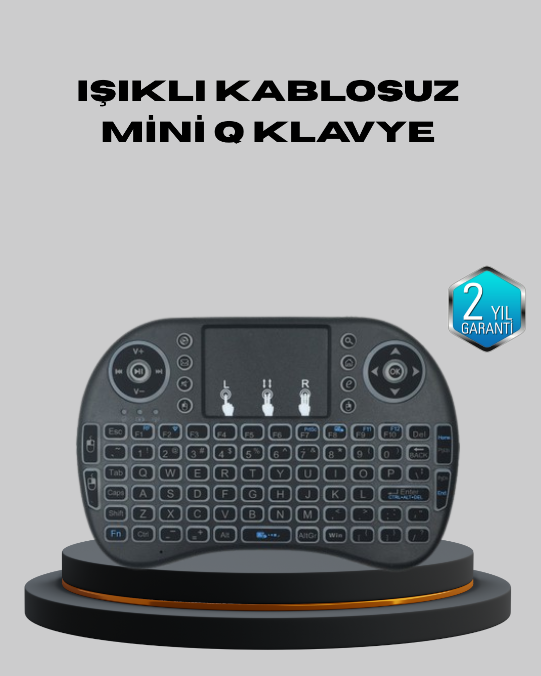 Aydınlatmalı Touchpad’li Q Klavye – Türkçe Karakterli, USB Bağlantılı, Numerik Tuş Takımı - Lisinya