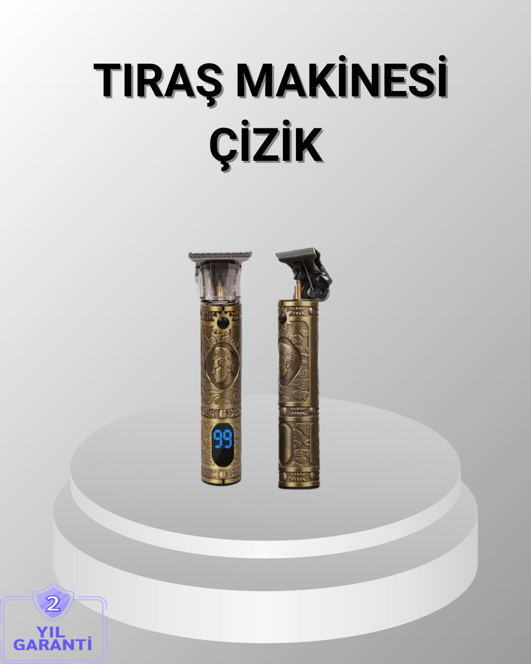 Şarjlı Kablosuz Tıraş Makinesi – 1800 mAh Batarya, Uzun Pil Ömrü, Profesyonel Sessiz Motor - Lisinya