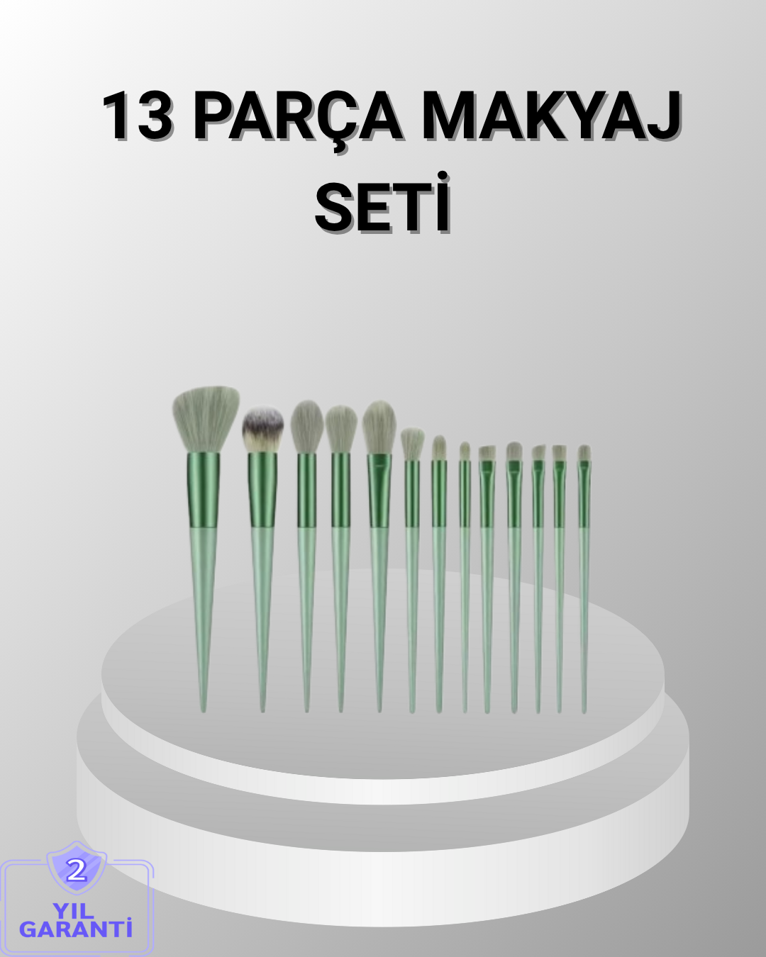 13 Parça Makyaj Fırça Seti – Ergonomik, Dökülme Yapmayan, Taşınabilir - Lisinya