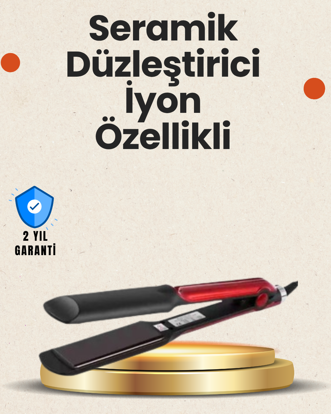 Elektriklenmeyi Azaltan İyonlu Saç Düzleştirici – Titanyum Plaka ve Şık Tasarım - Lisinya
