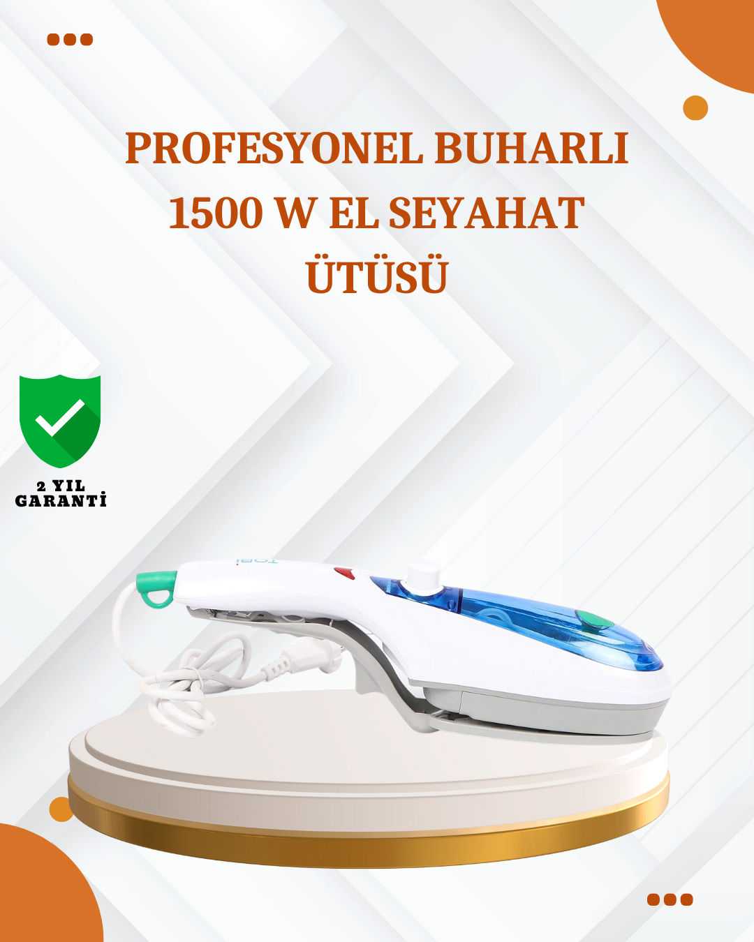 Kompakt Buharlı Ütü 1500W | Tüm Yüzeyler İçin Pratik ve Etkili - Lisinya